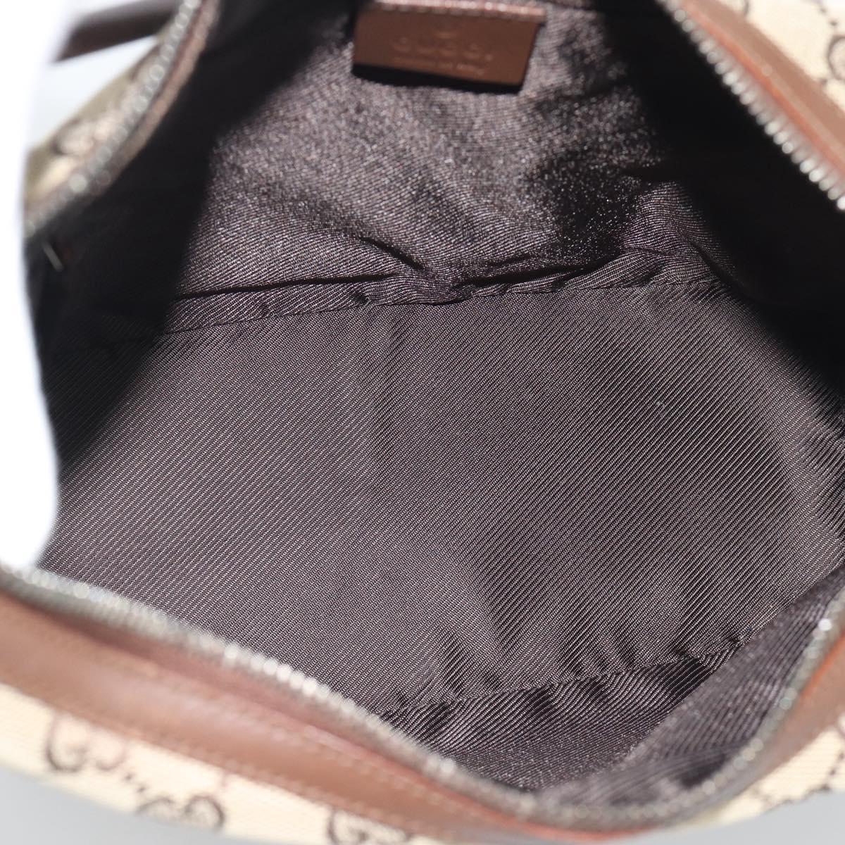 GUCCI GG Canvas Shoulder Bag Beige Silver 001 3814 Auth ka5533A