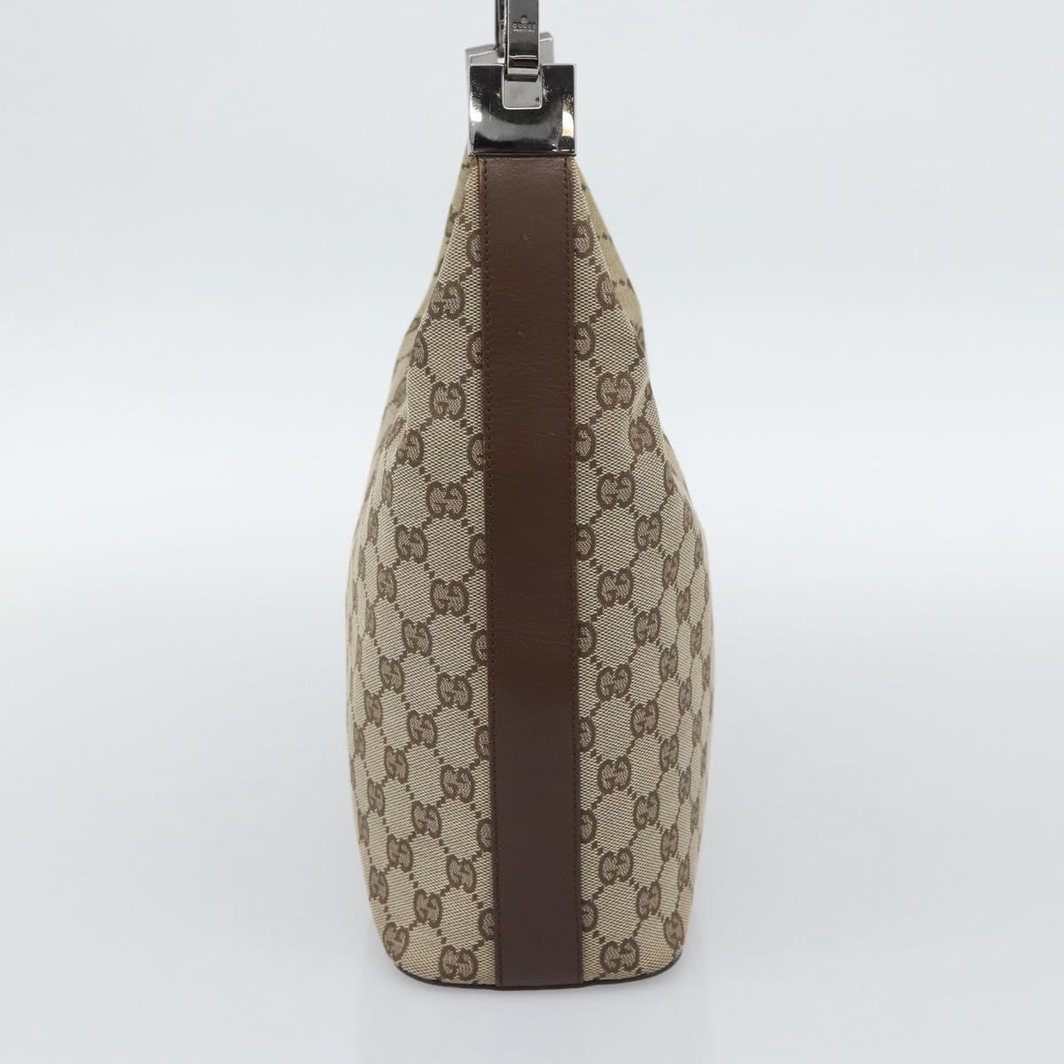 GUCCI GG Canvas Shoulder Bag Beige Silver 001 3814 Auth ka5533A