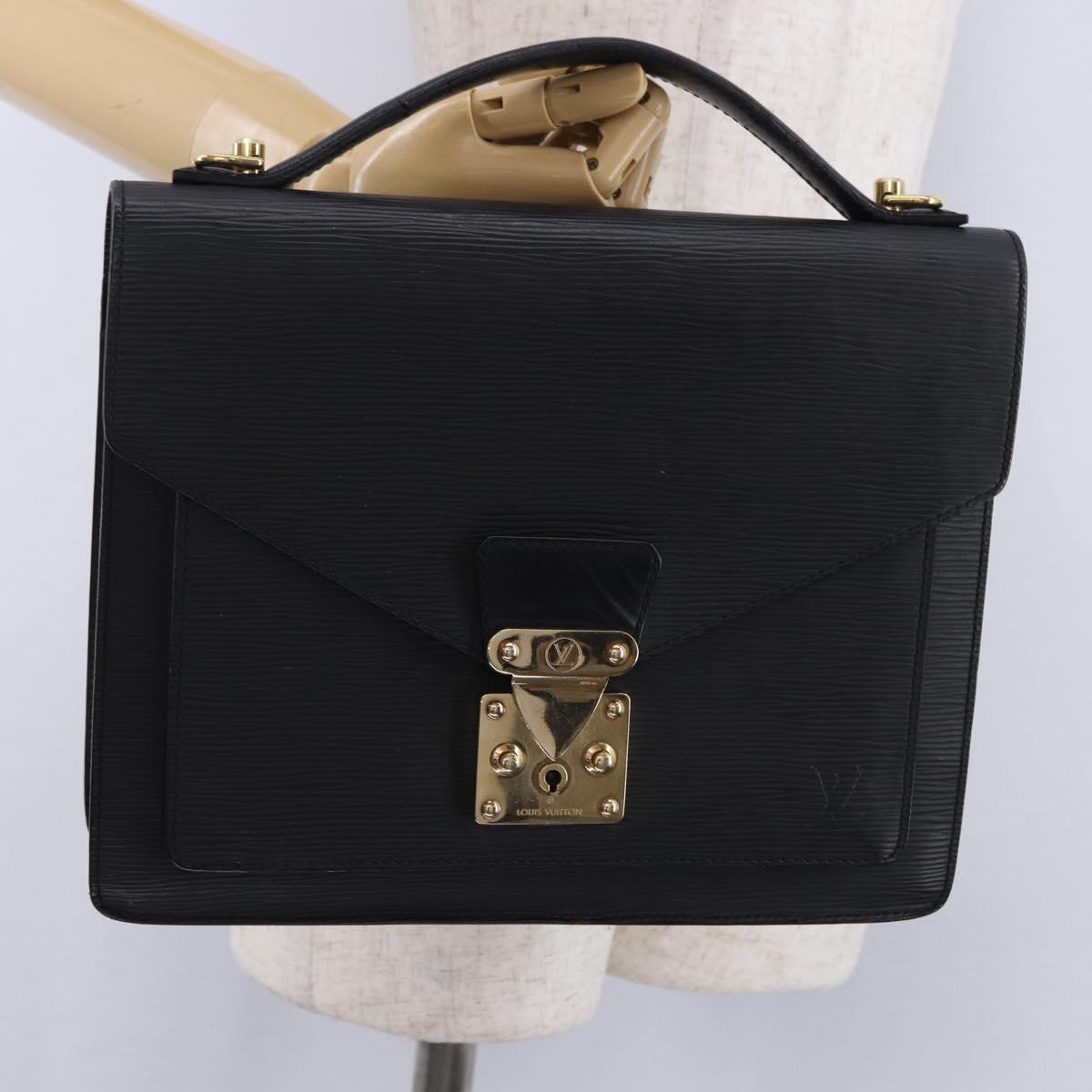 LOUIS VUITTON Epi Monceau 28 Hand Bag Black M52122 LV Auth ka5535