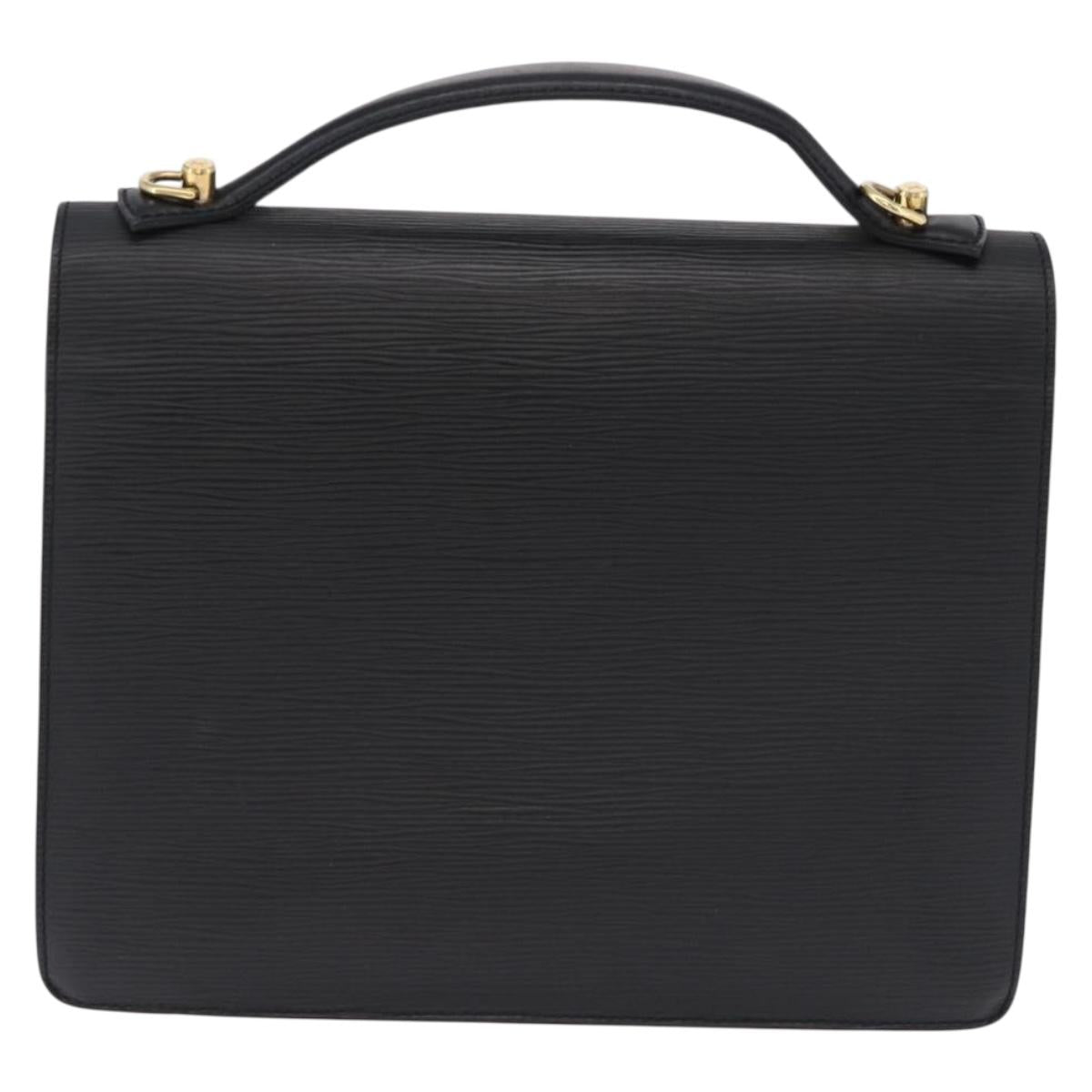 LOUIS VUITTON Epi Monceau 28 Hand Bag Black M52122 LV Auth ka5535