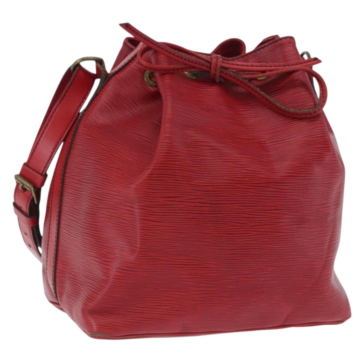 LOUIS VUITTON Epi Petit Noe Shoulder Bag Red M44107 LV Auth ka5541