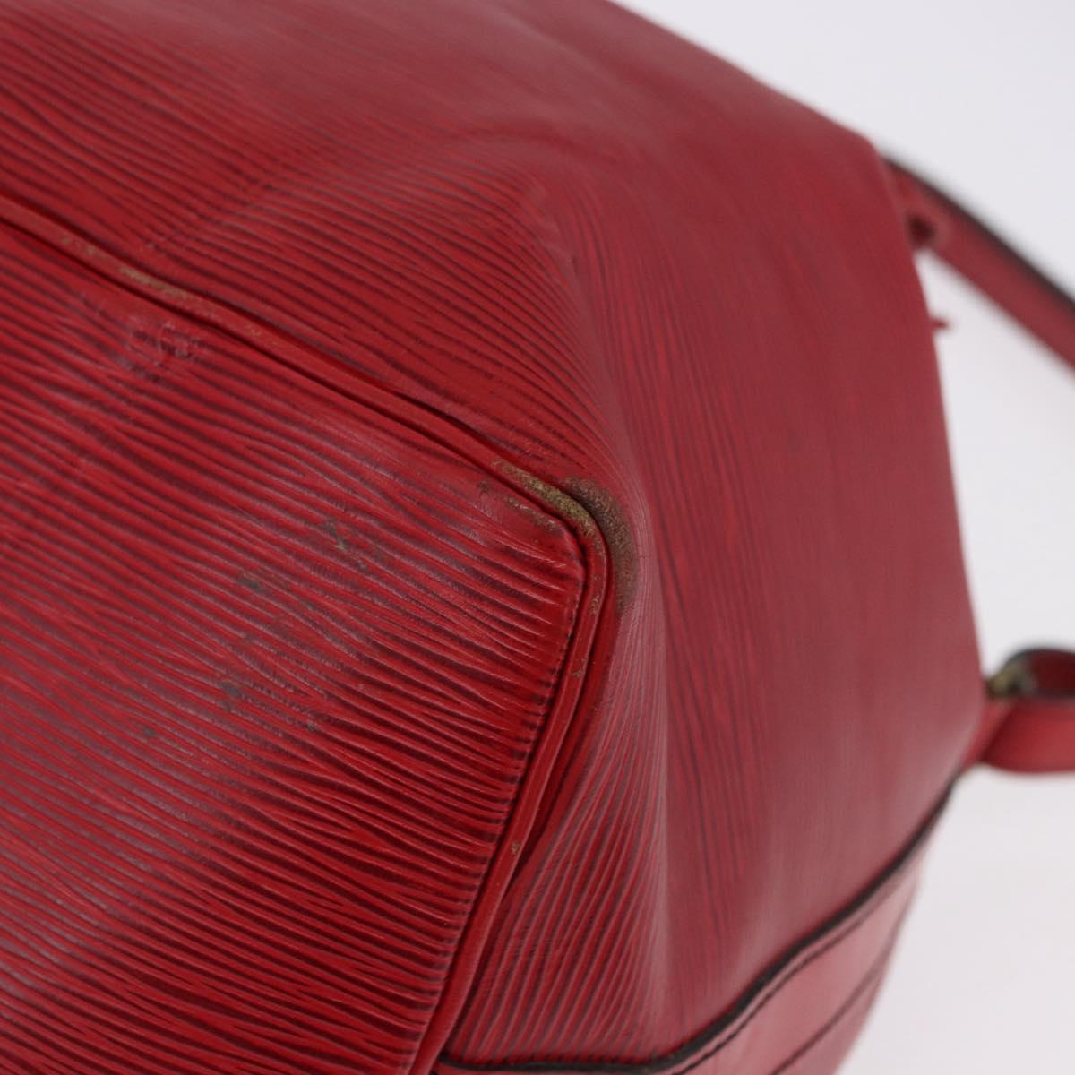 LOUIS VUITTON Epi Petit Noe Shoulder Bag Red M44107 LV Auth ka5541