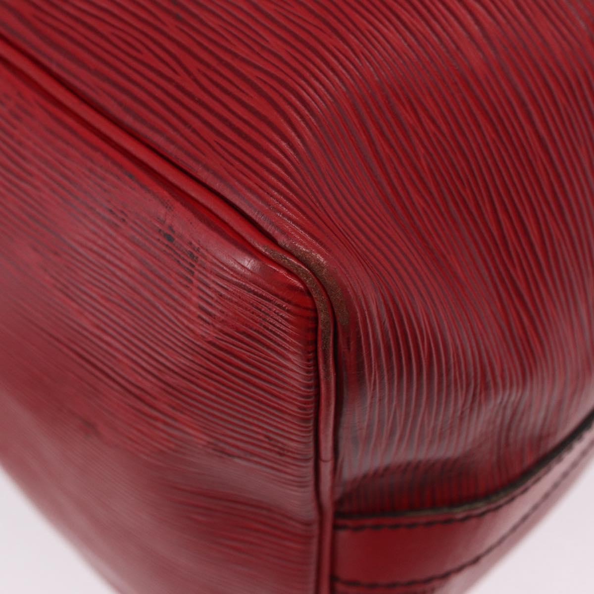 LOUIS VUITTON Epi Petit Noe Shoulder Bag Red M44107 LV Auth ka5541