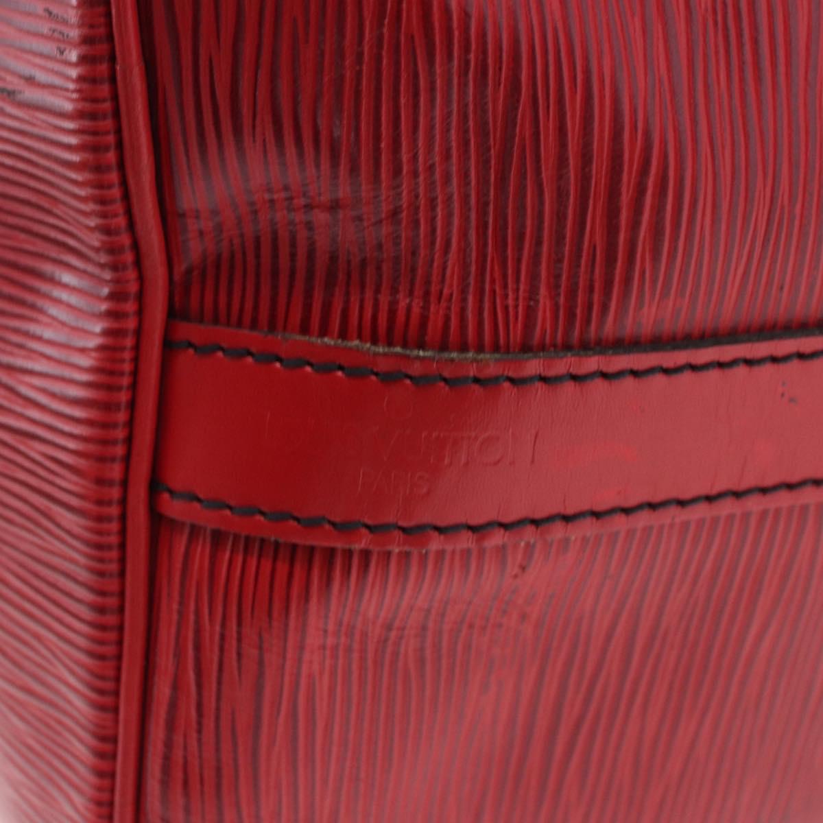 LOUIS VUITTON Epi Petit Noe Shoulder Bag Red M44107 LV Auth ka5541