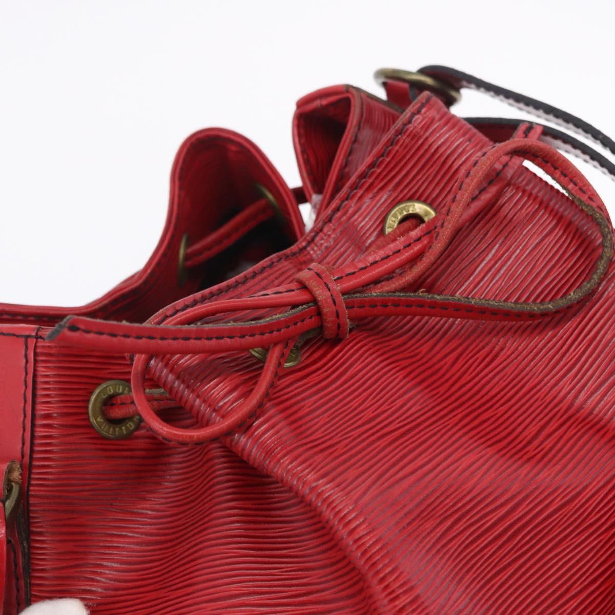 LOUIS VUITTON Epi Petit Noe Shoulder Bag Red M44107 LV Auth ka5541