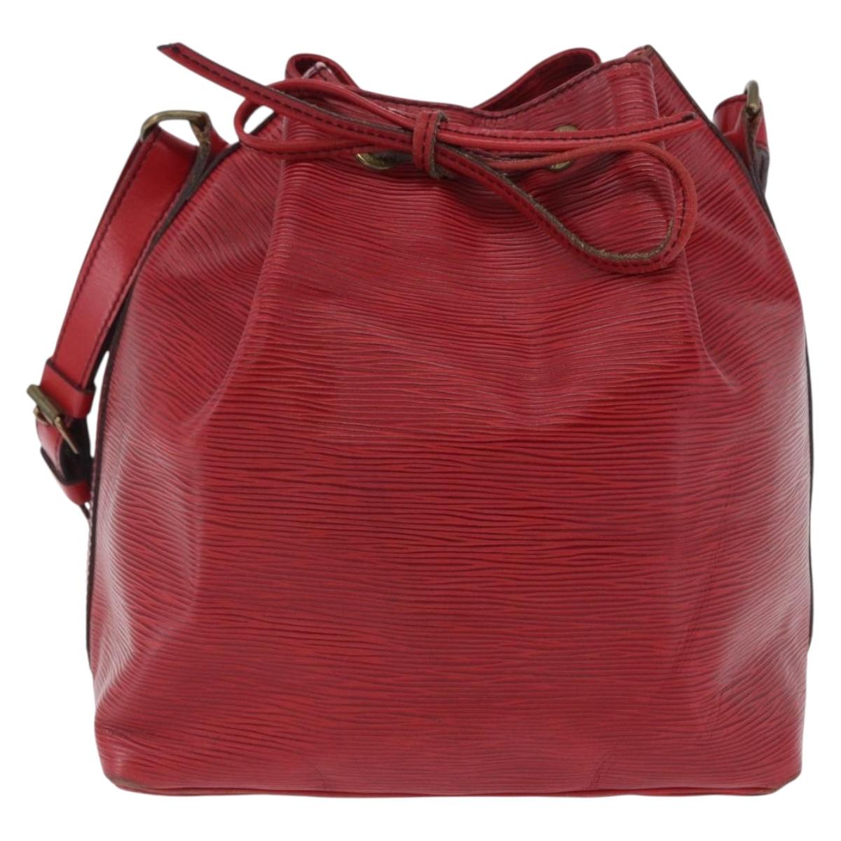 LOUIS VUITTON Epi Petit Noe Shoulder Bag Red M44107 LV Auth ka5541