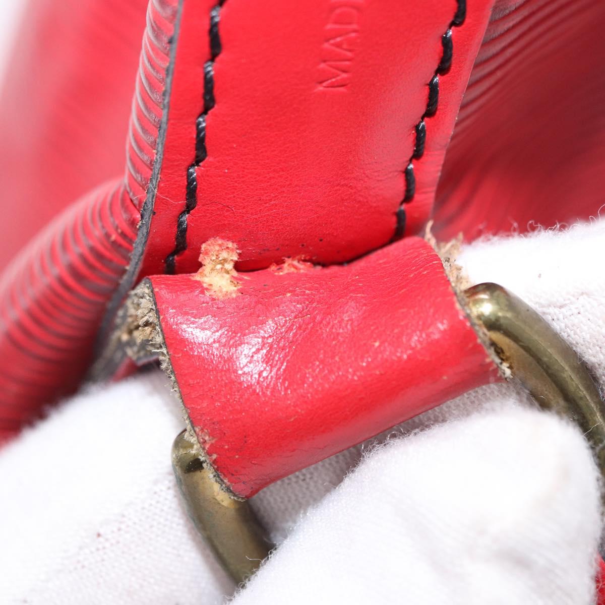 LOUIS VUITTON Epi Petit Noe Shoulder Bag Red M44107 LV Auth ka5541