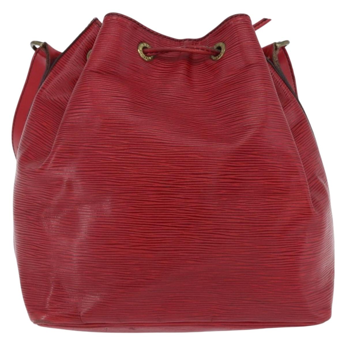 LOUIS VUITTON Epi Petit Noe Shoulder Bag Red M44107 LV Auth ka5541