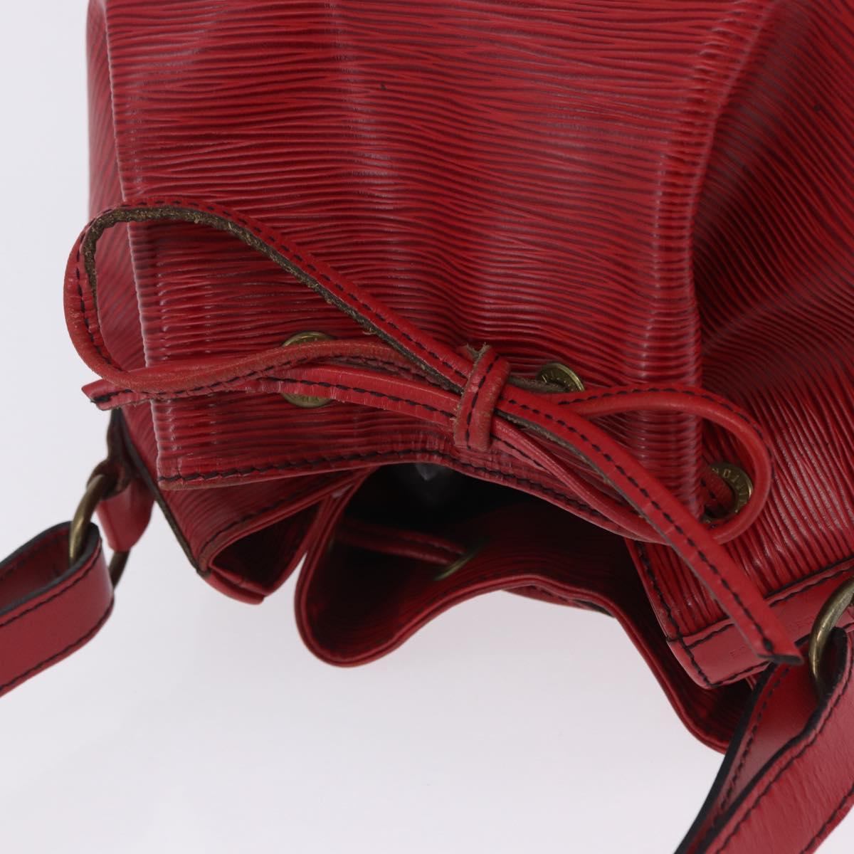 LOUIS VUITTON Epi Petit Noe Shoulder Bag Red M44107 LV Auth ka5541