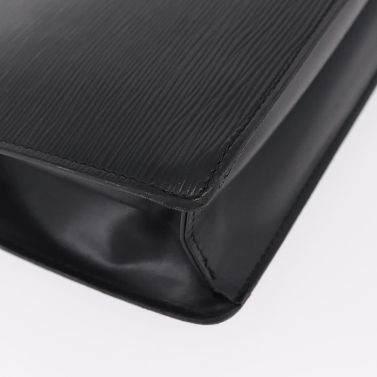 LOUIS VUITTON Epi Sellier Dragonne Clutch Bag Black M52612 LV Auth ka5547
