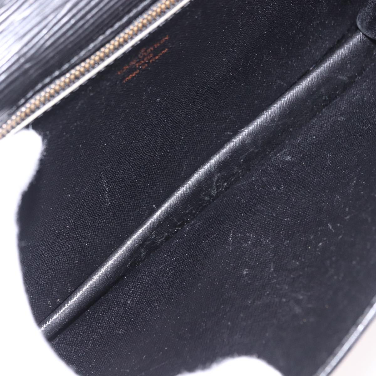 LOUIS VUITTON Epi Sellier Dragonne Clutch Bag Black M52612 LV Auth ka5547