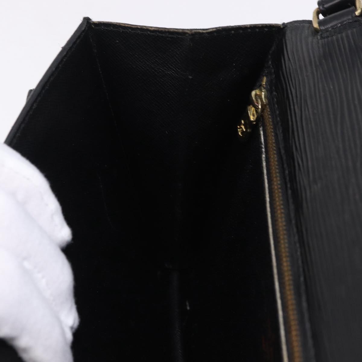 LOUIS VUITTON Epi Sellier Dragonne Clutch Bag Black M52612 LV Auth ka5547