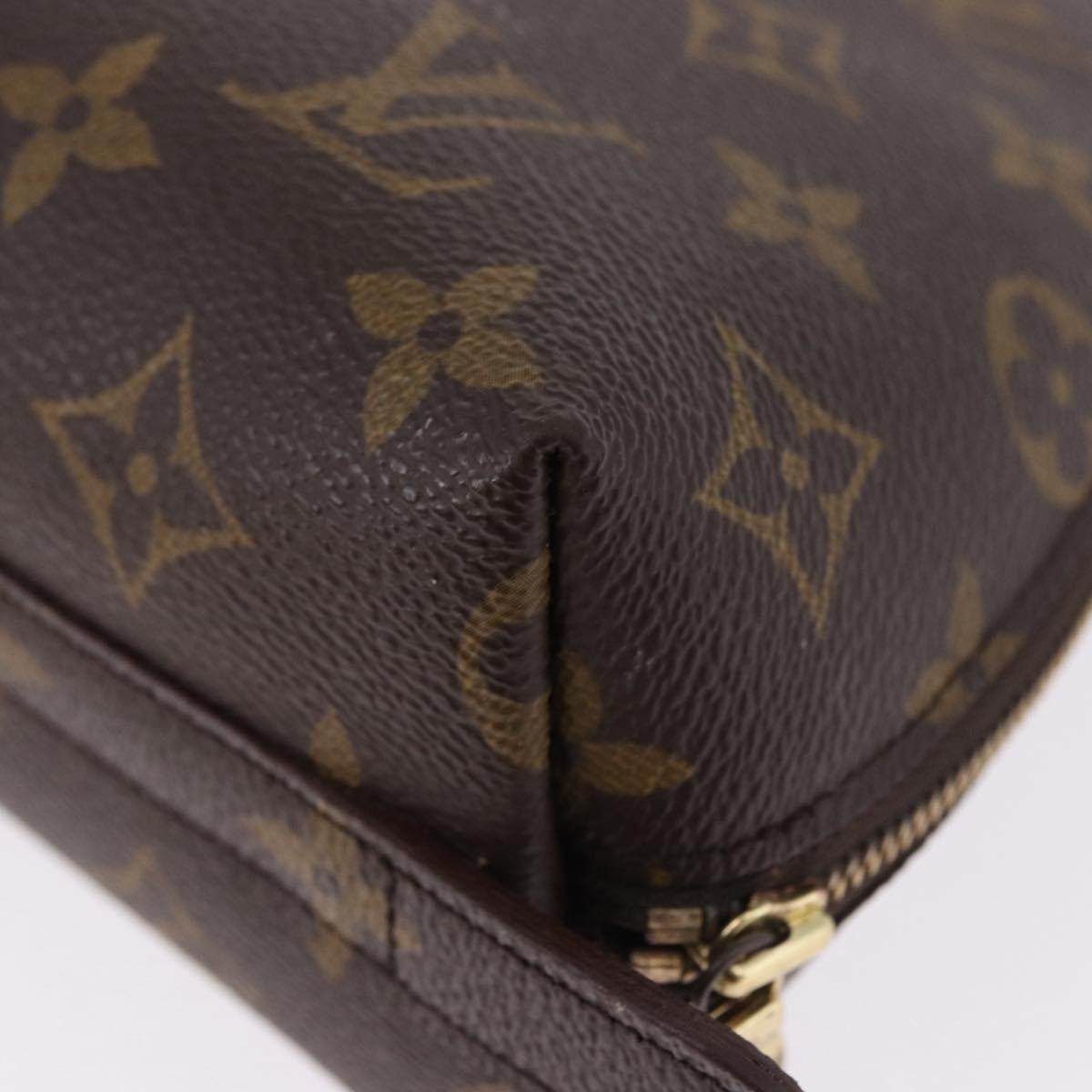 LOUIS VUITTON Monogram Trousse Demi Ronde Cosmetic Pouch M47520 LV Auth ka5552