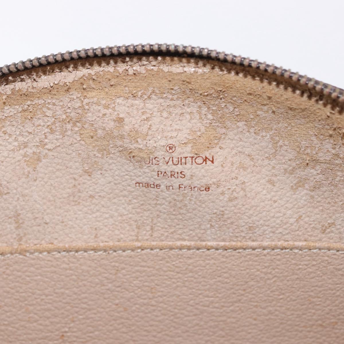 LOUIS VUITTON Monogram Trousse Demi Ronde Cosmetic Pouch M47520 LV Auth ka5552