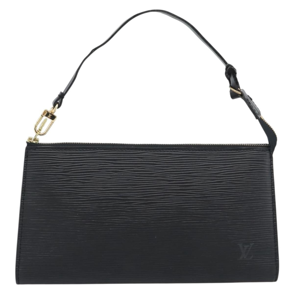 LOUIS VUITTON Epi Pochette Accessoires Accessory Pouch Black M52982 Auth ka5553