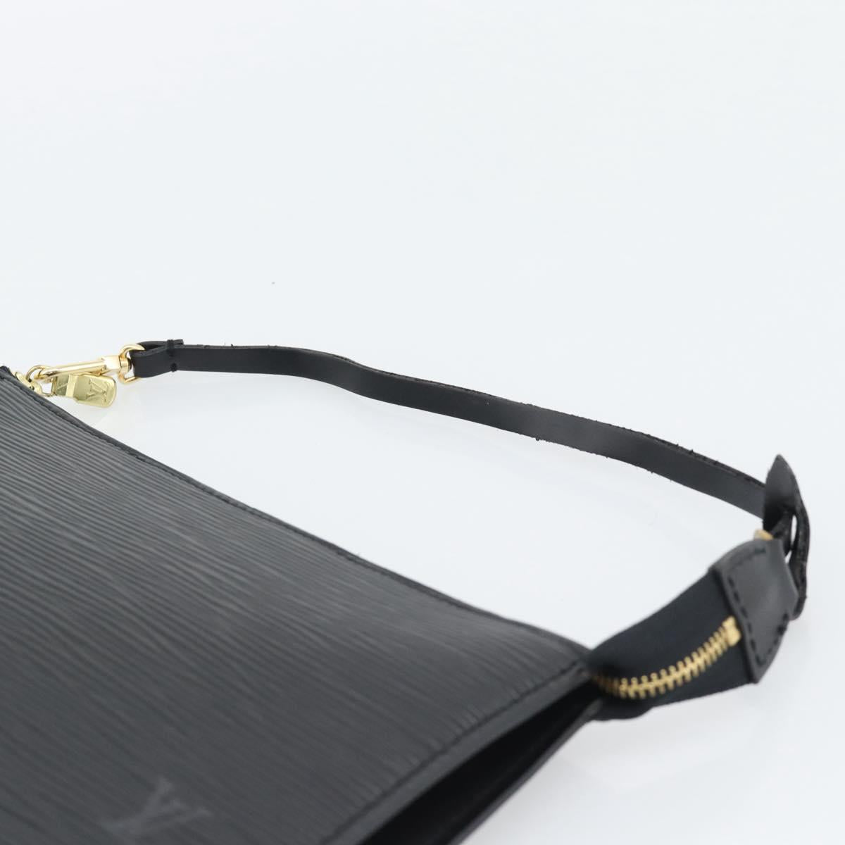 LOUIS VUITTON Epi Pochette Accessoires Accessory Pouch Black M52982 Auth ka5553