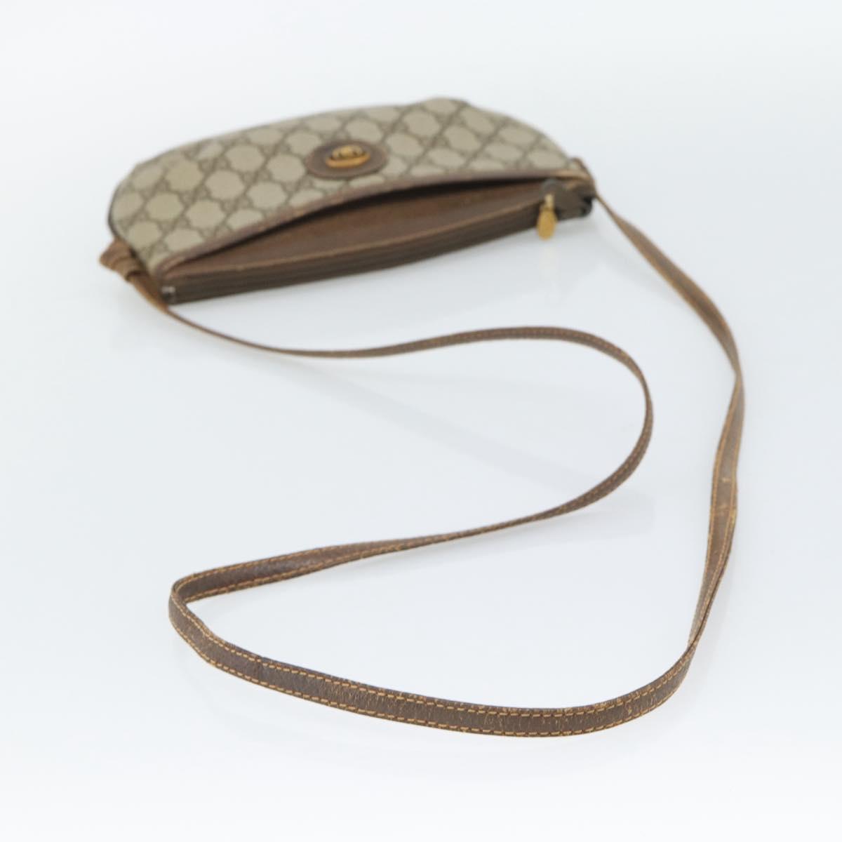 GUCCI GG Supreme Shoulder Bag PVC Leather Beige Gold Tone 904 02 020 Auth ka5554