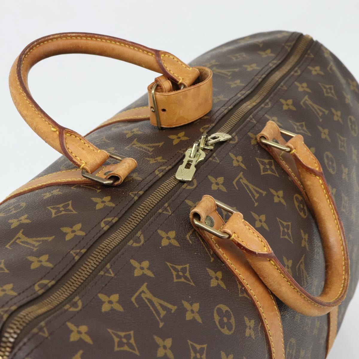 LOUIS VUITTON Monogram Keepall 55 Boston Bag M41424 LV Auth ka5557