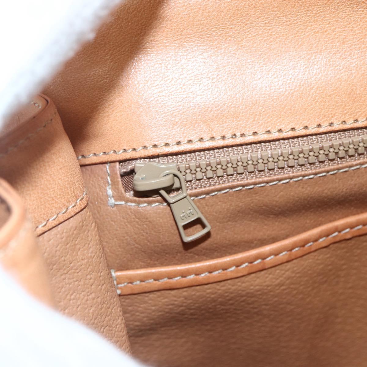 CELINE Macadam Canvas Hand Bag PVC Leather Brown Gold Auth ka556