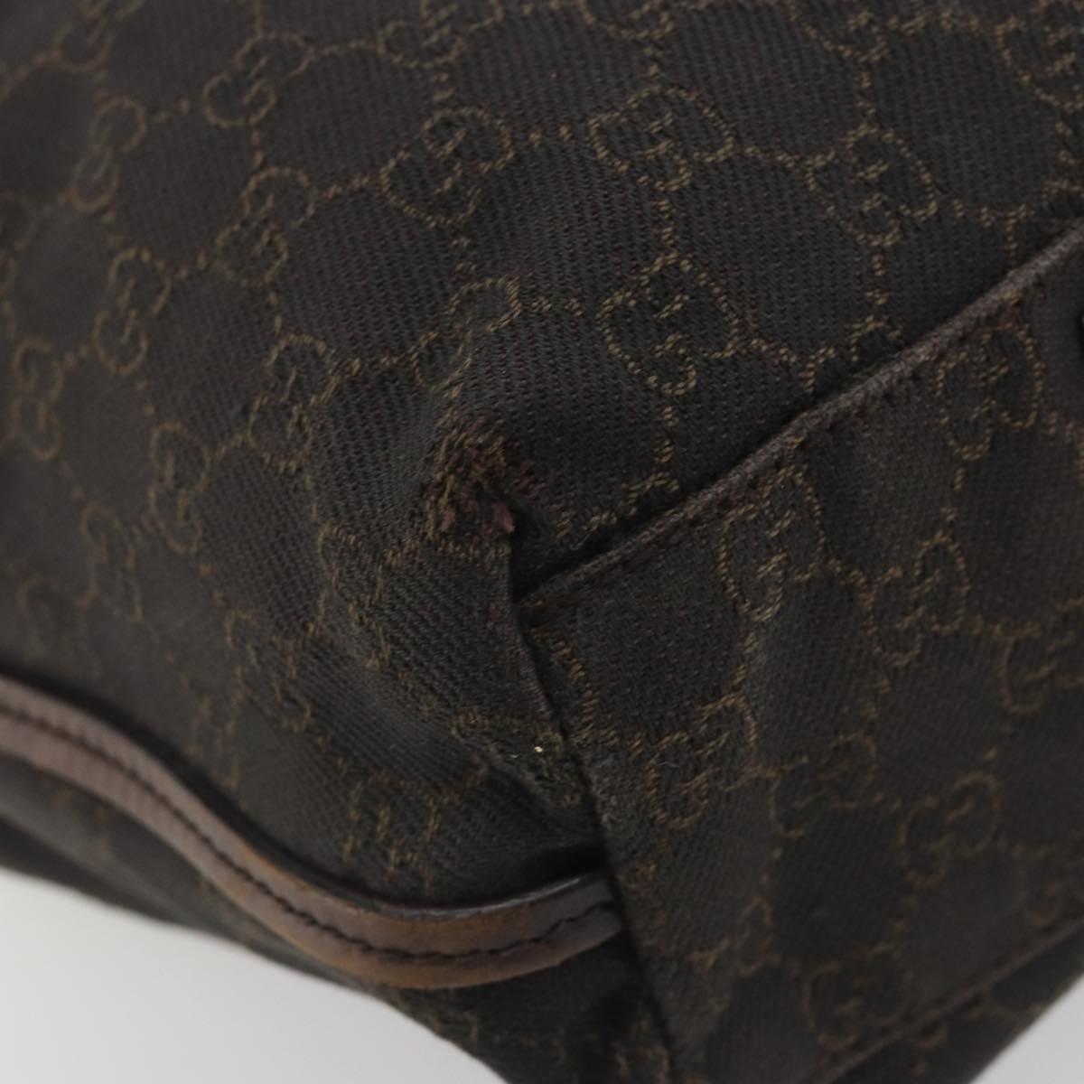 GUCCI GG Canvas Shoulder Bag Brown 101341 Auth ka5565