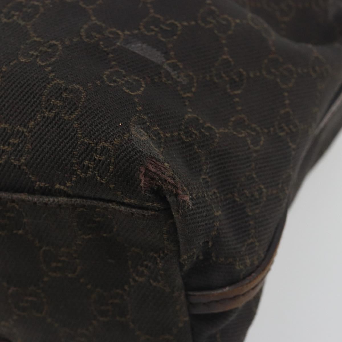 GUCCI GG Canvas Shoulder Bag Brown 101341 Auth ka5565