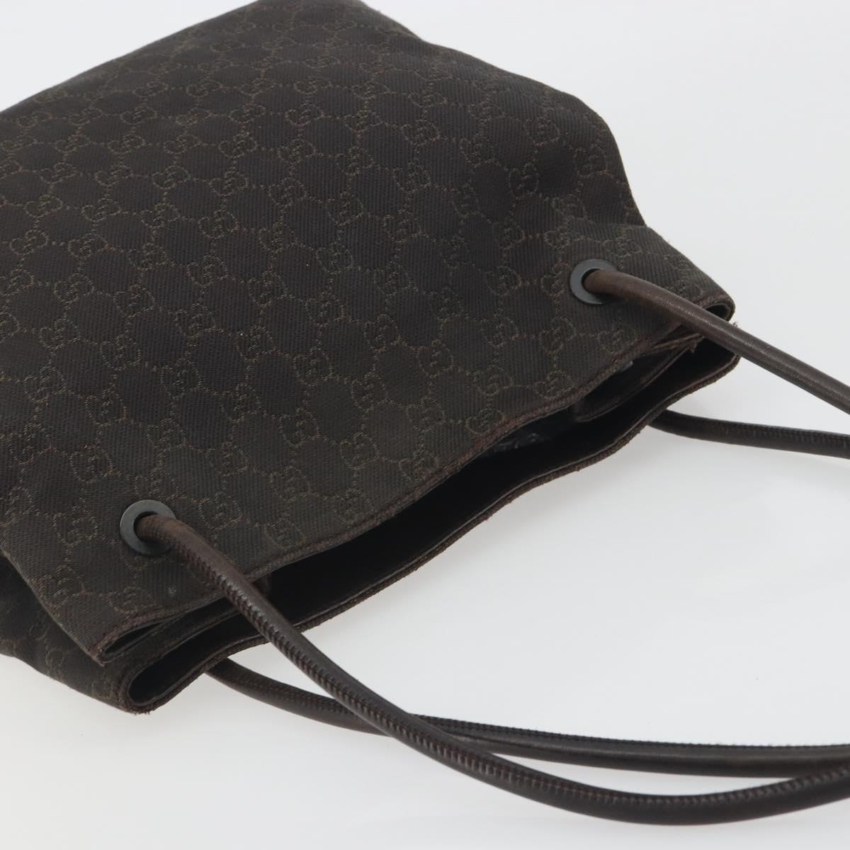 GUCCI GG Canvas Shoulder Bag Brown 101341 Auth ka5565