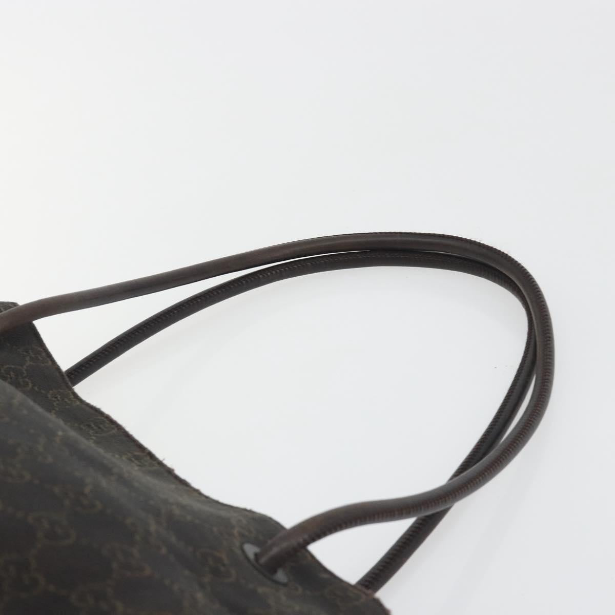 GUCCI GG Canvas Shoulder Bag Brown 101341 Auth ka5565