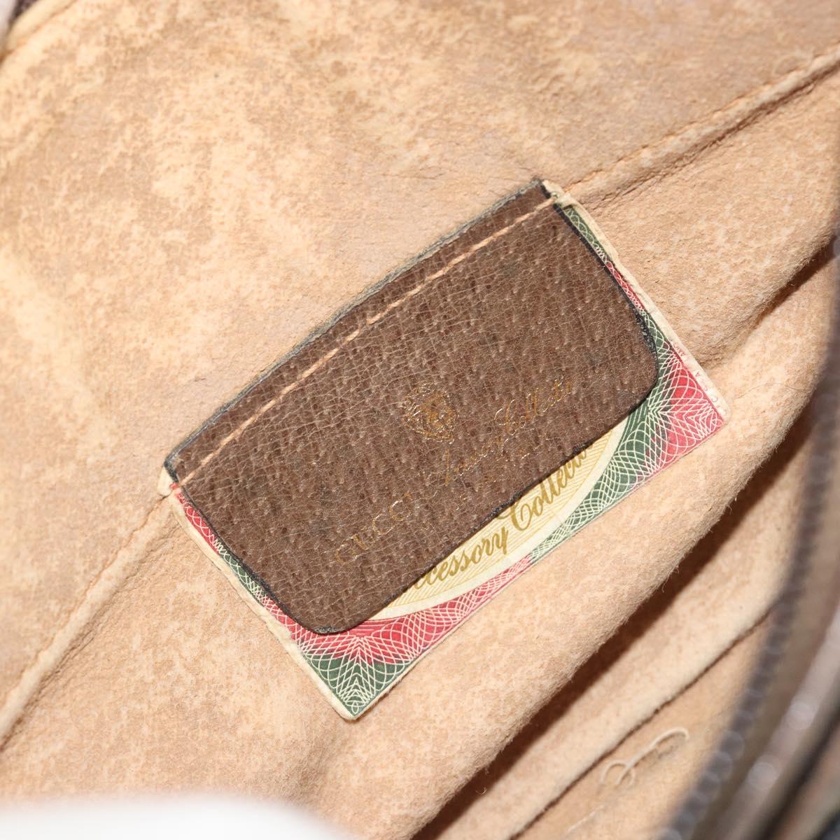 GUCCI GG Supreme Shoulder Bag PVC Leather Beige 904 02 020 Auth ka5570