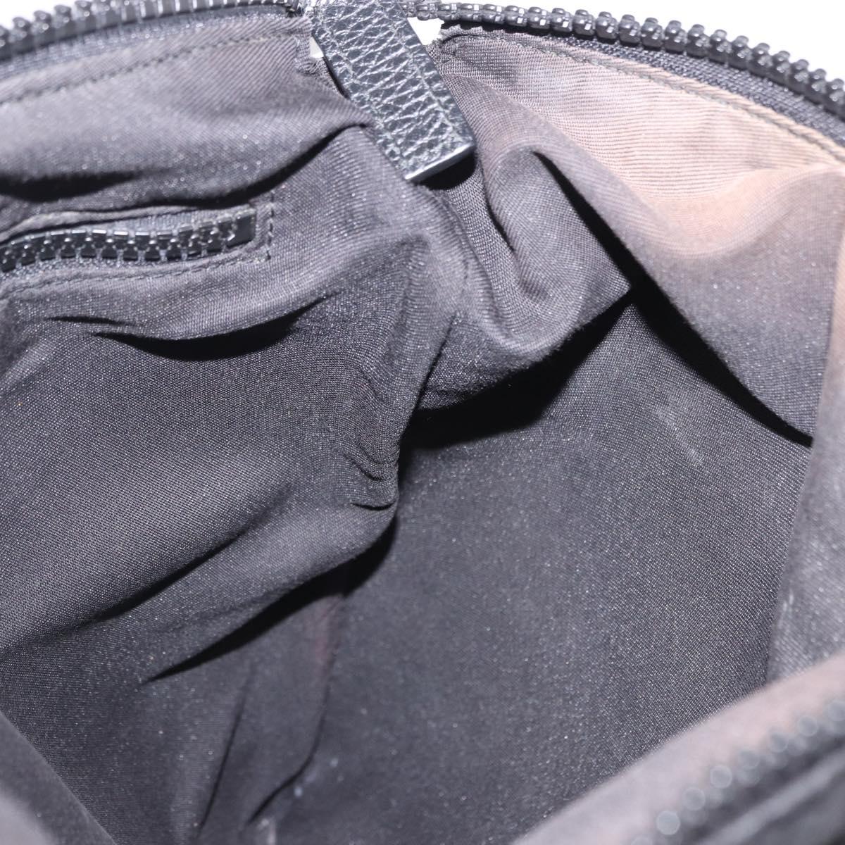 GUCCI GG Canvas Shoulder Bag Black Silver 509639 Auth ka5571