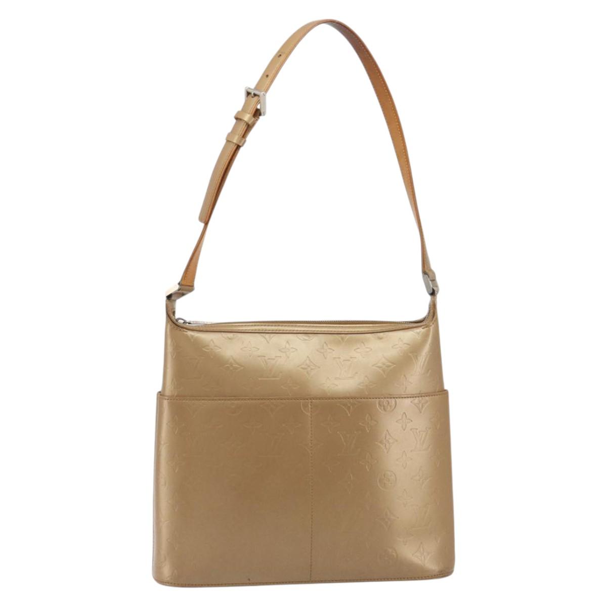 LOUIS VUITTON Monogram Mat Sutter Shoulder Bag Beige M55167 LV Auth ka5576