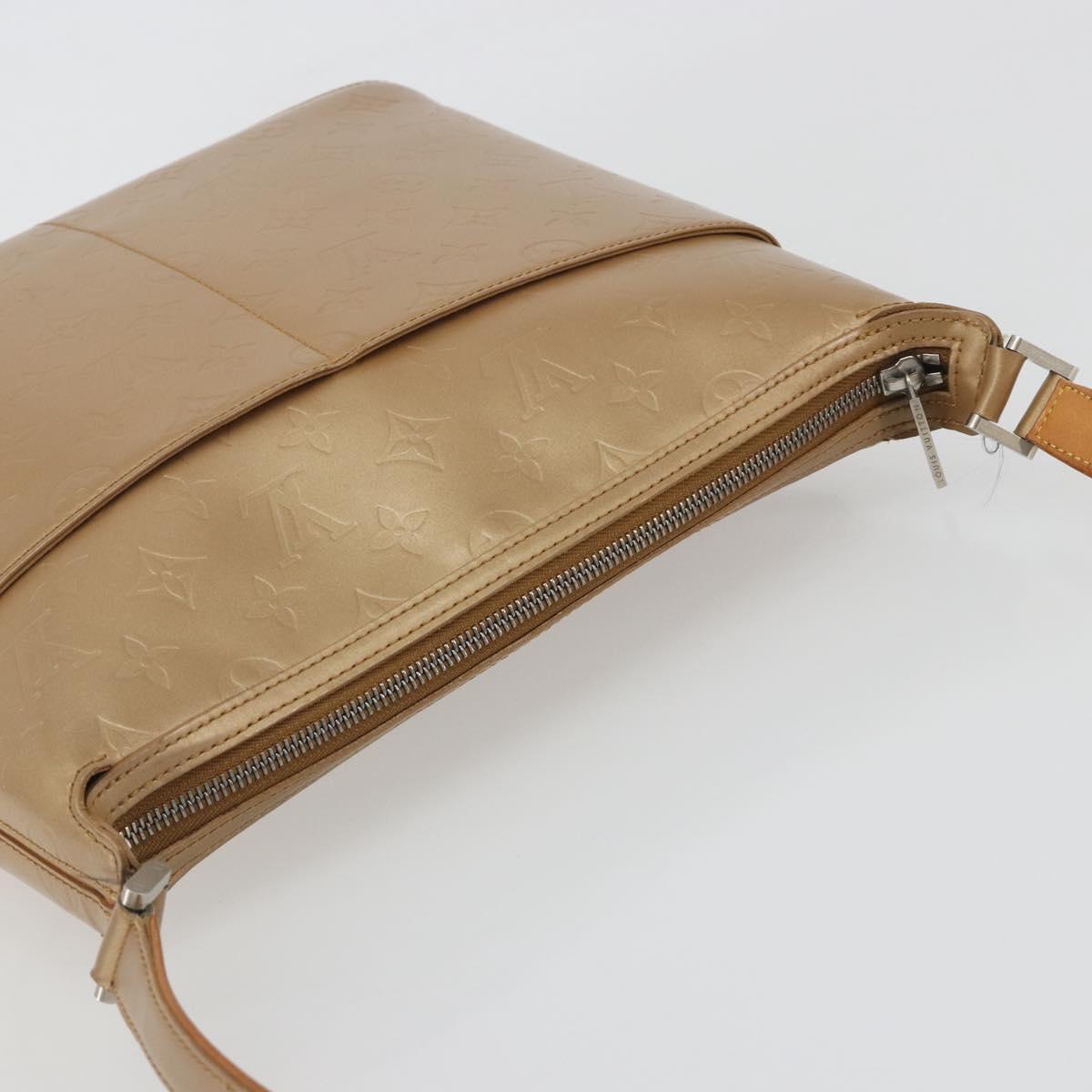 LOUIS VUITTON Monogram Mat Sutter Shoulder Bag Beige M55167 LV Auth ka5576