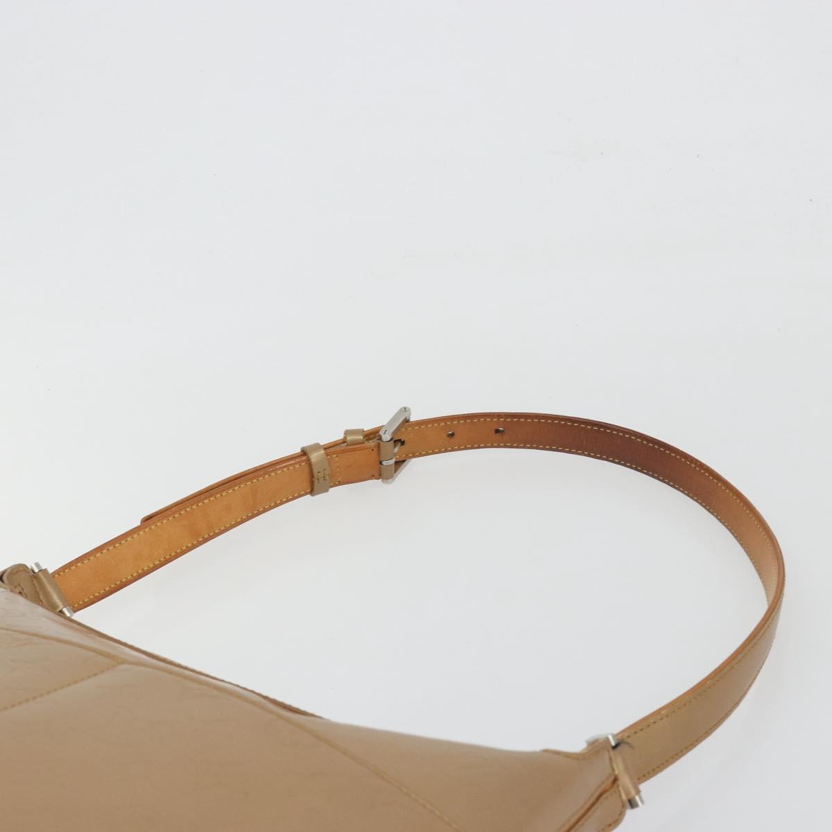 LOUIS VUITTON Monogram Mat Sutter Shoulder Bag Beige M55167 LV Auth ka5576