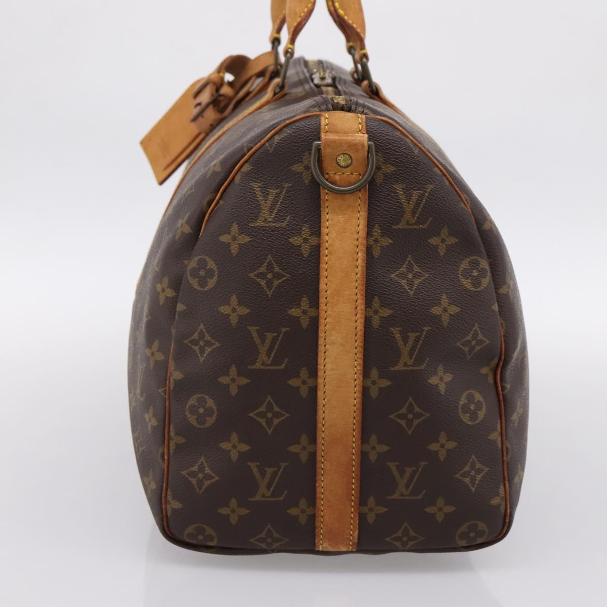 LOUIS VUITTON Monogram Keepall Bandouliere 45 Boston Bag M41418 LV Auth ka5578