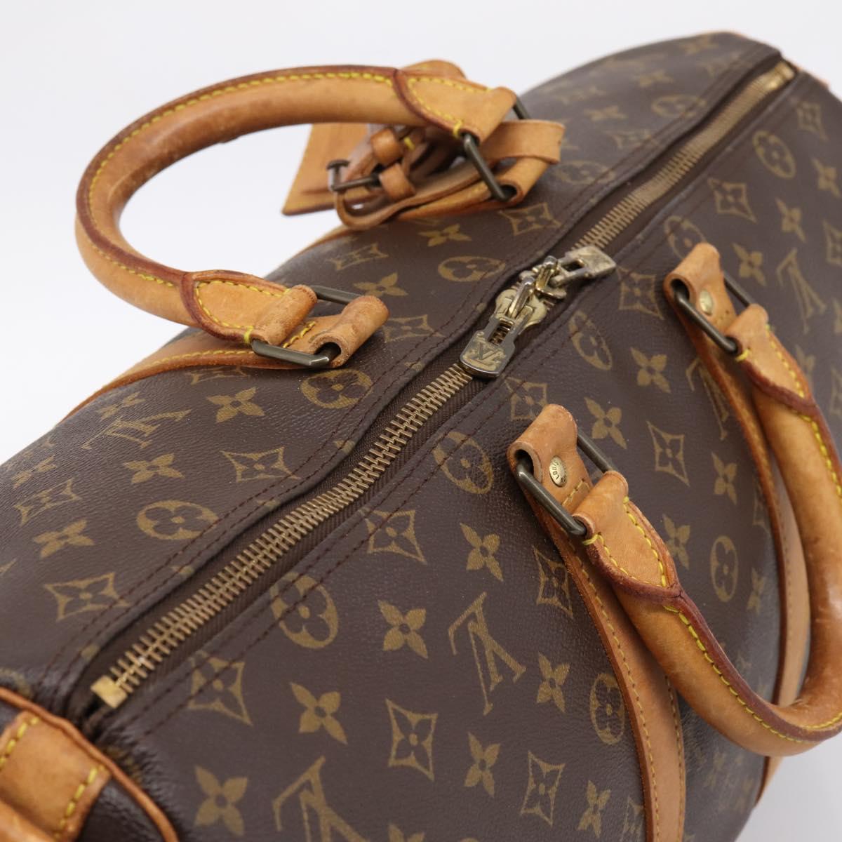 LOUIS VUITTON Monogram Keepall Bandouliere 45 Boston Bag M41418 LV Auth ka5578
