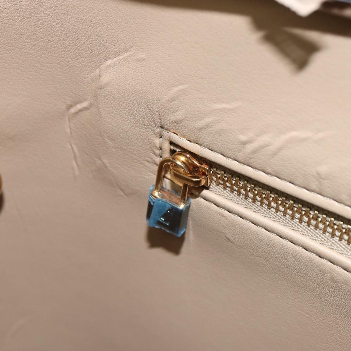 LOUIS VUITTON Monogram Vernis Houston Hand Bag Beige M91004 LV Auth ka558