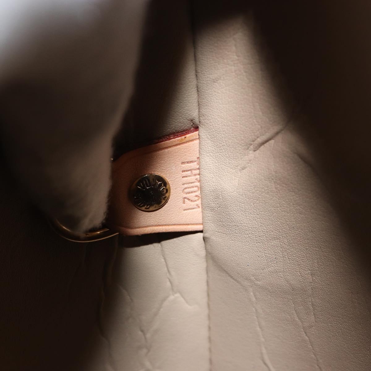 LOUIS VUITTON Monogram Vernis Houston Hand Bag Beige M91004 LV Auth ka558