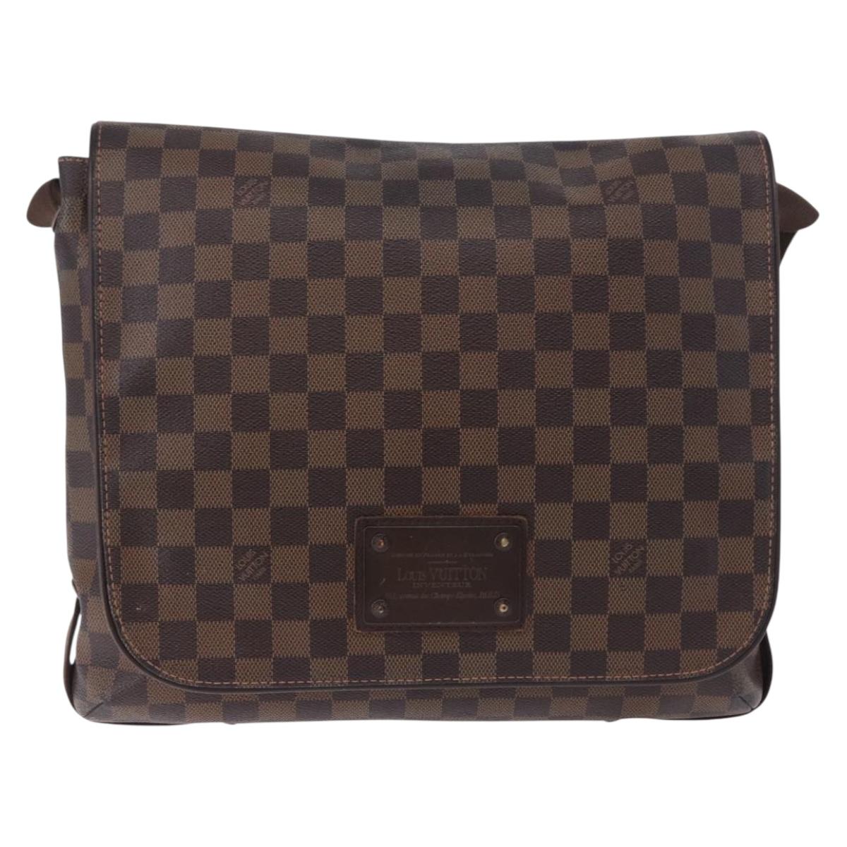 LOUIS VUITTON Damier Ebene Brooklyn MM Shoulder Bag N51211 LV Auth ka5587