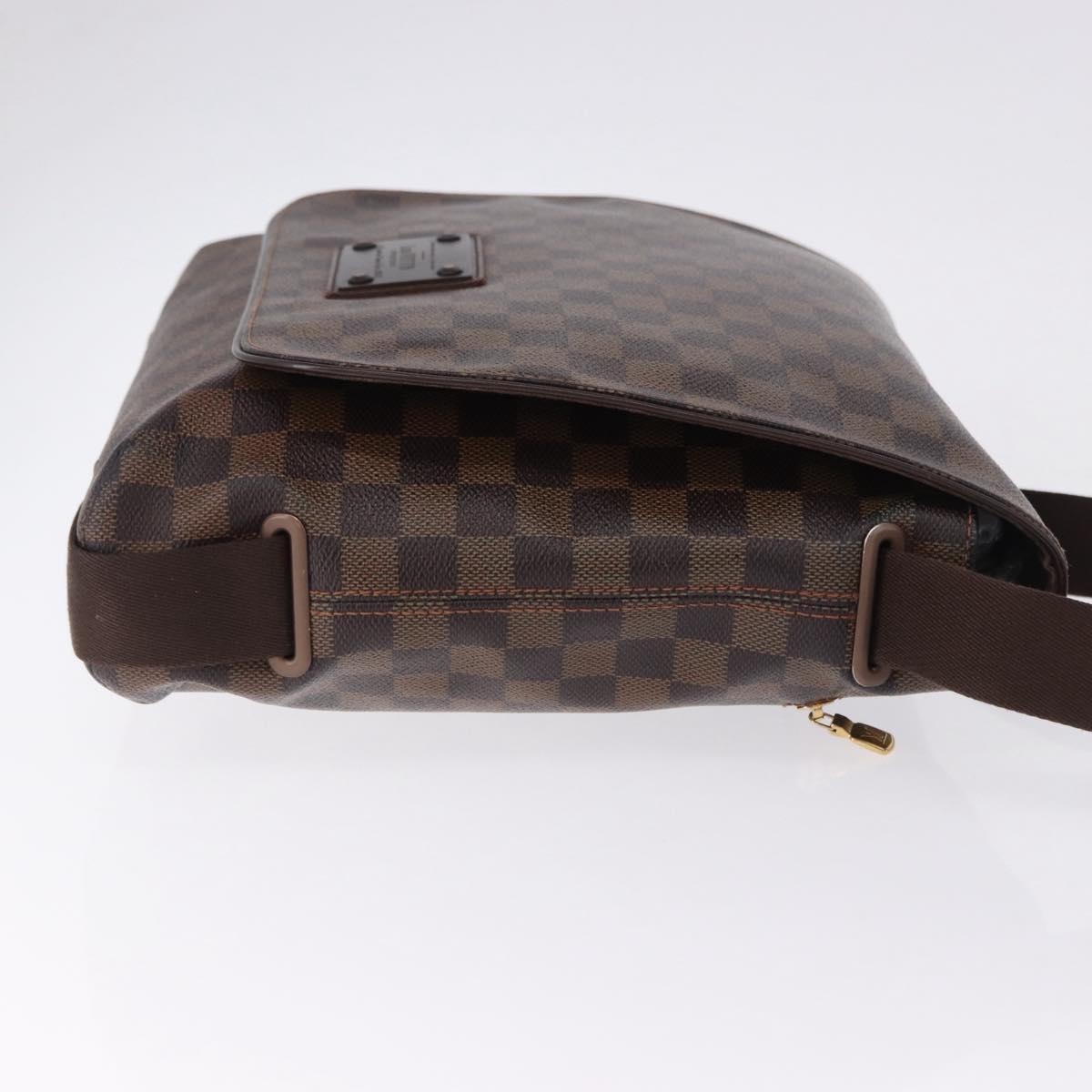 LOUIS VUITTON Damier Ebene Brooklyn MM Shoulder Bag N51211 LV Auth ka5587