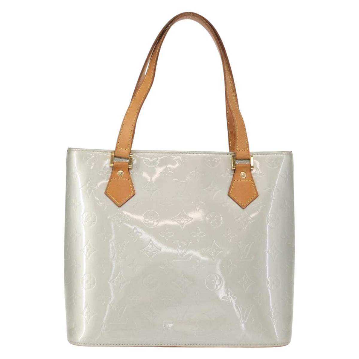 LOUIS VUITTON Monogram Vernis Houston Hand Bag Gris M91053 LV Auth ka559
