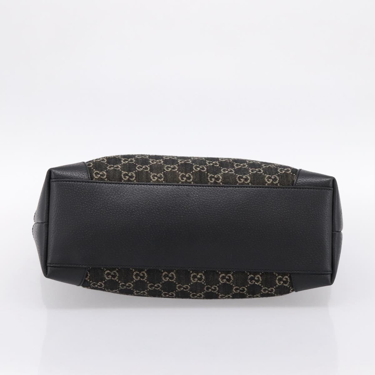 GUCCI GG Supreme Tote Bag Black Gold 631685 Auth ka5593M