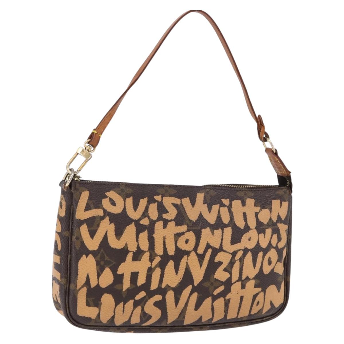 LOUIS VUITTON Monogram Graffiti Pochette Accessoires Orange M92193 Auth ka5600A