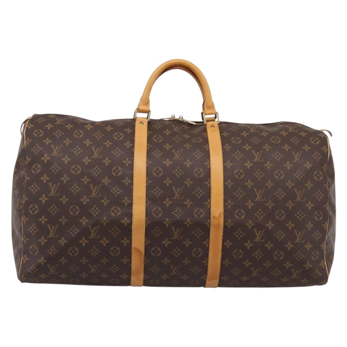 LOUIS VUITTON Monogram Keepall 60 Boston Bag M41422 LV Auth ka5607