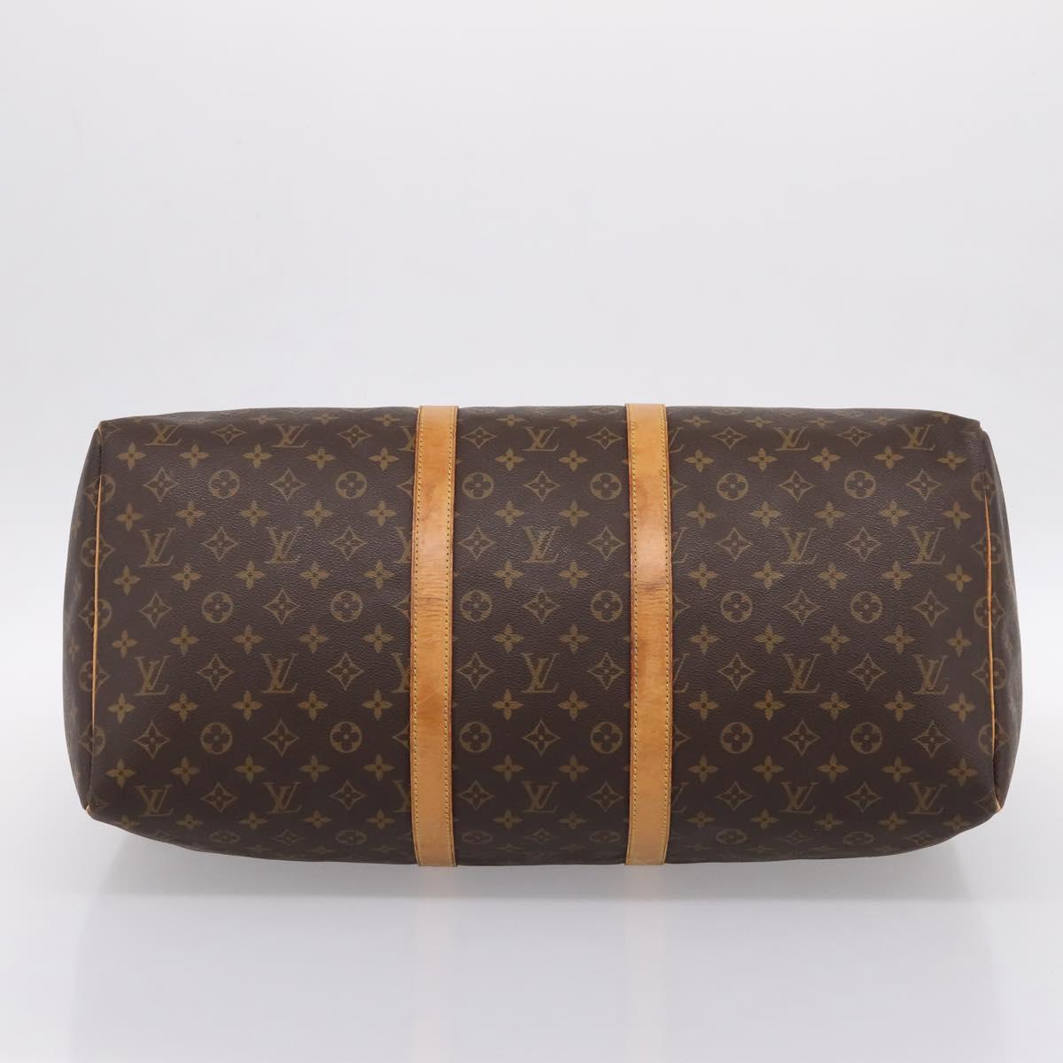 LOUIS VUITTON Monogram Keepall 55 Boston Bag M41424 LV Auth ka5608