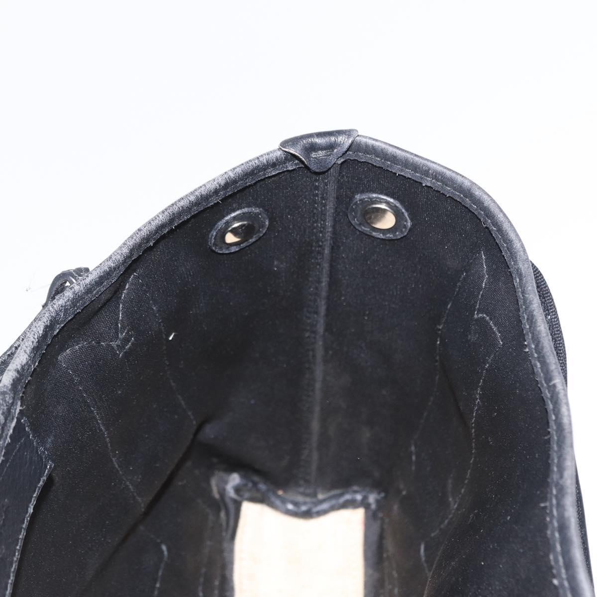 BALENCIAGA Hand Bag Canvas Beige Black Auth ka561