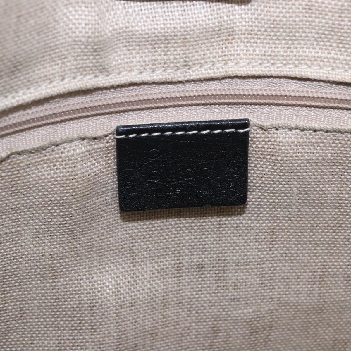 GUCCI Micro GG Canvas Guccissima Bag Leather Outlet Black 449647 Auth ka5617