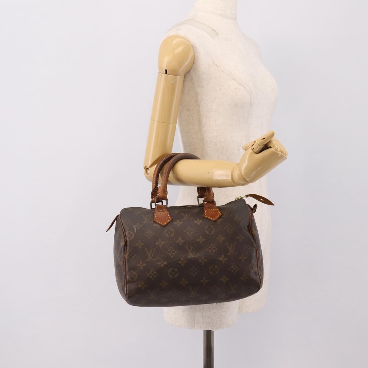 LOUIS VUITTON Monogram Speedy 25 Hand Bag M41528 LV Auth ka5629