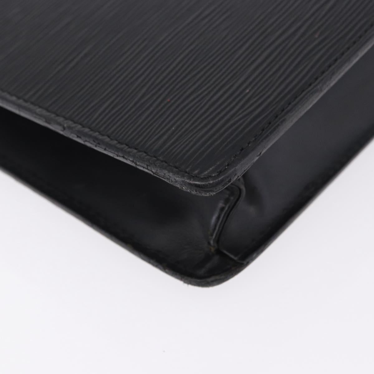 LOUIS VUITTON Epi Porte Documents Bandouliere Briefcase Black M54462 Auth ka5630