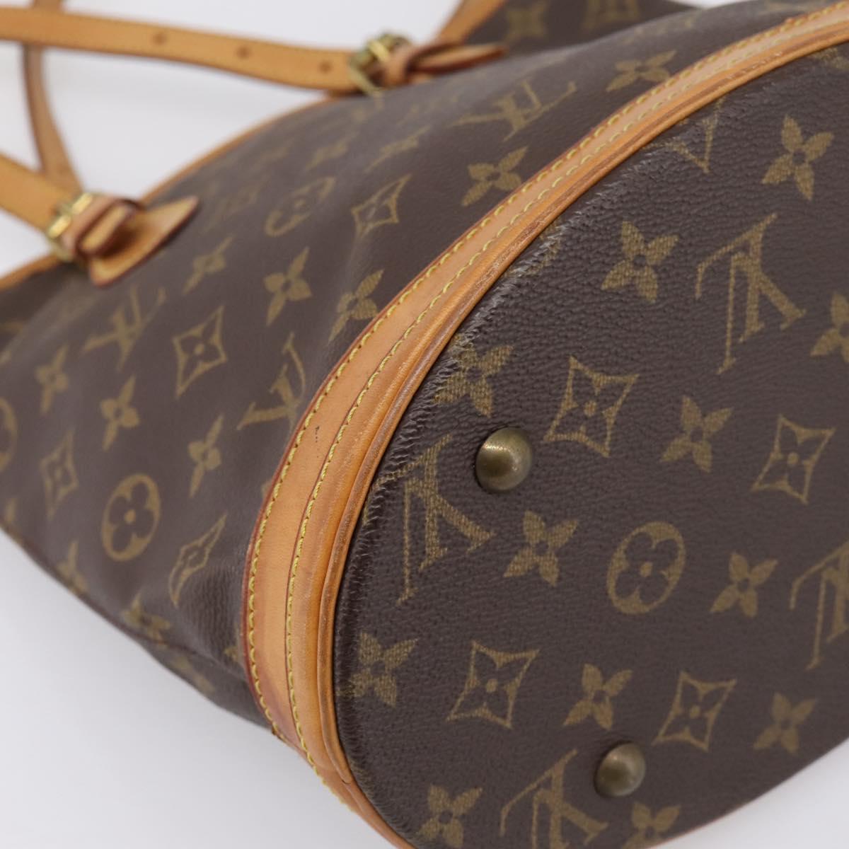 LOUIS VUITTON Monogram Bucket PM Shoulder Bag M42238 LV Auth ka5631