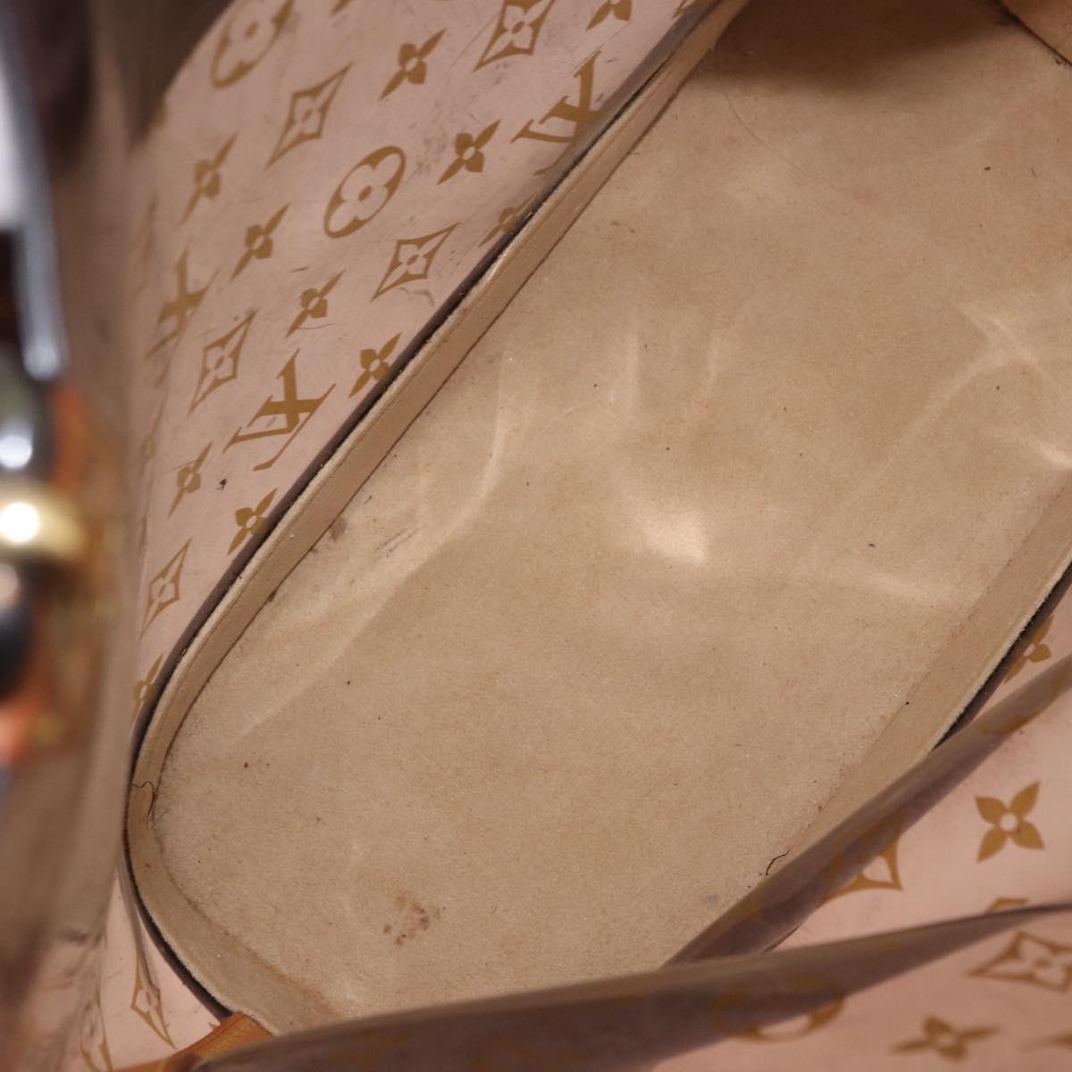 LOUIS VUITTON Monogram Vinyl Cabas Ambre PM Tote Bag Brown M92502 LV Auth ka5637