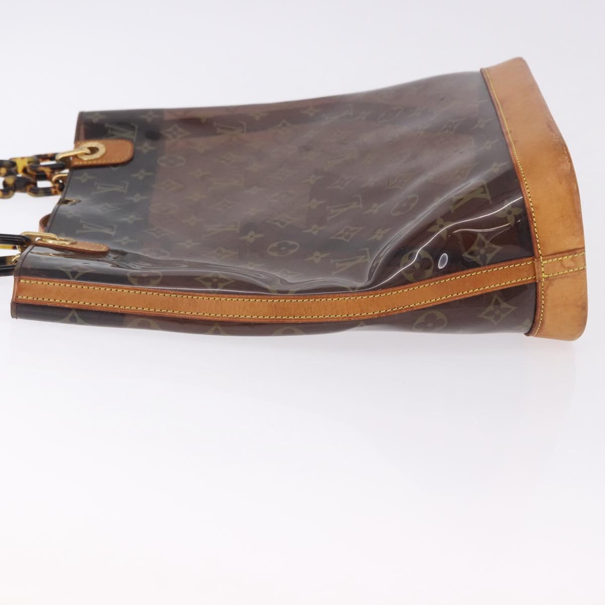 LOUIS VUITTON Monogram Vinyl Cabas Ambre PM Tote Bag Brown M92502 LV Auth ka5637